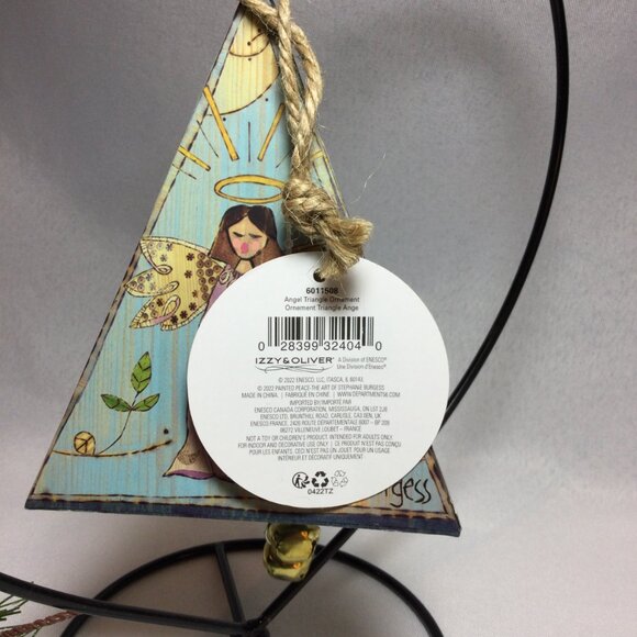 Painted Peace 3-Sided Triangle Bell Ornament by Stephanie Burgess - Picture 5 of 8